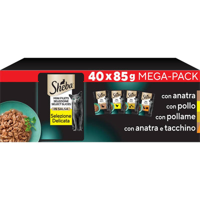 SHEBA buste Selezione in Salsa Carni Bianche 40x85gr