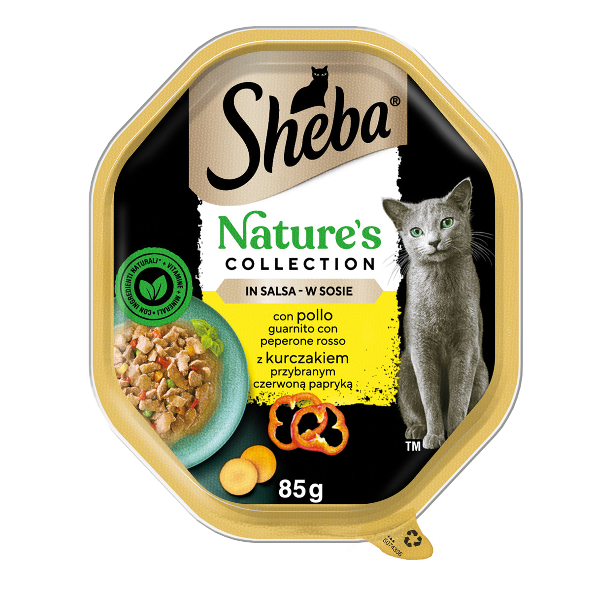 Vaschetta Sheba Nature's Collection Pollo Peperone 85g per gatti adulti