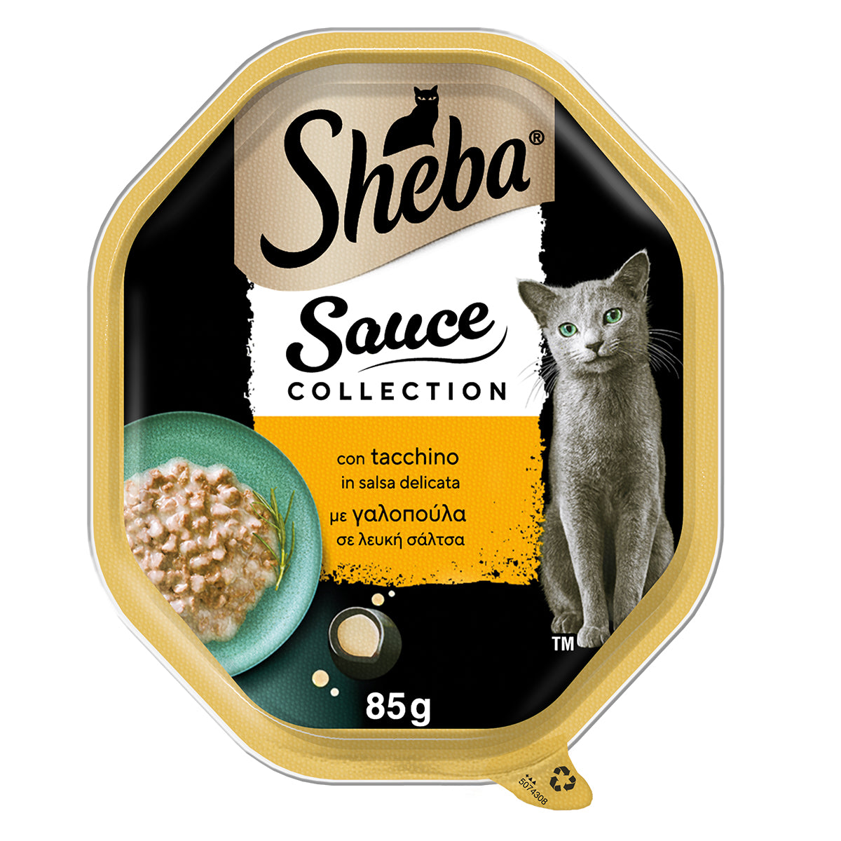 Sheba Paté Collection Salsa Tacchino per gatti adulti, vaschetta 85 g con paté morbido