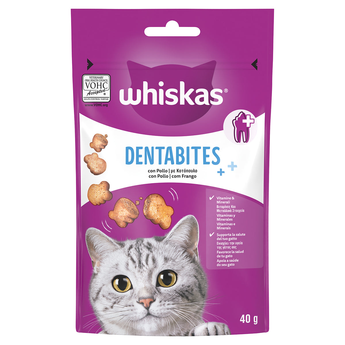 Snack Dentabites per gatti adulti con pollo, 40 g