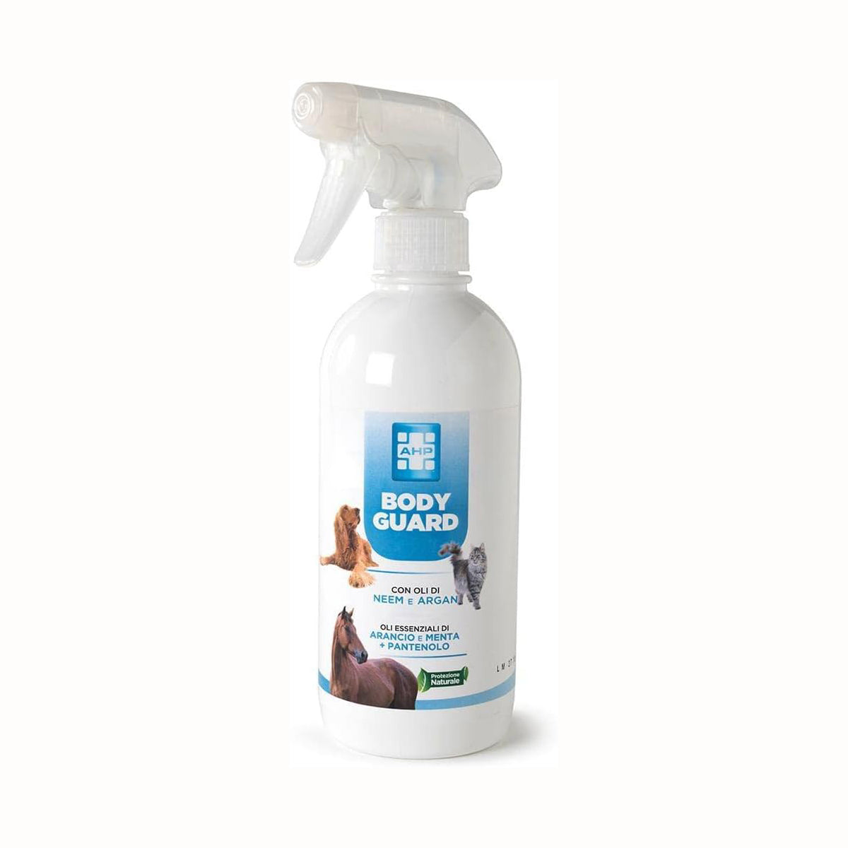 Spray protettivo Neem Body Guard per cani, gatti e animali domestici, flacone 500 ml